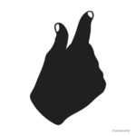 Zoom in gesture icon in black style isolated on white background. Hand gestures symbol vector illustration.