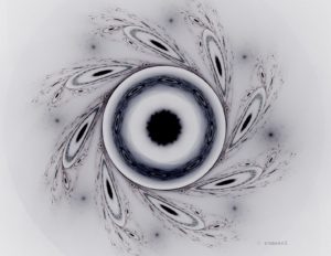 Abstract mandala-fractal representing an eye